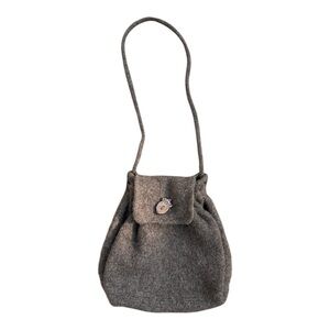 Natural Wool Handmade Seamless Felted Purse / Tote Bag